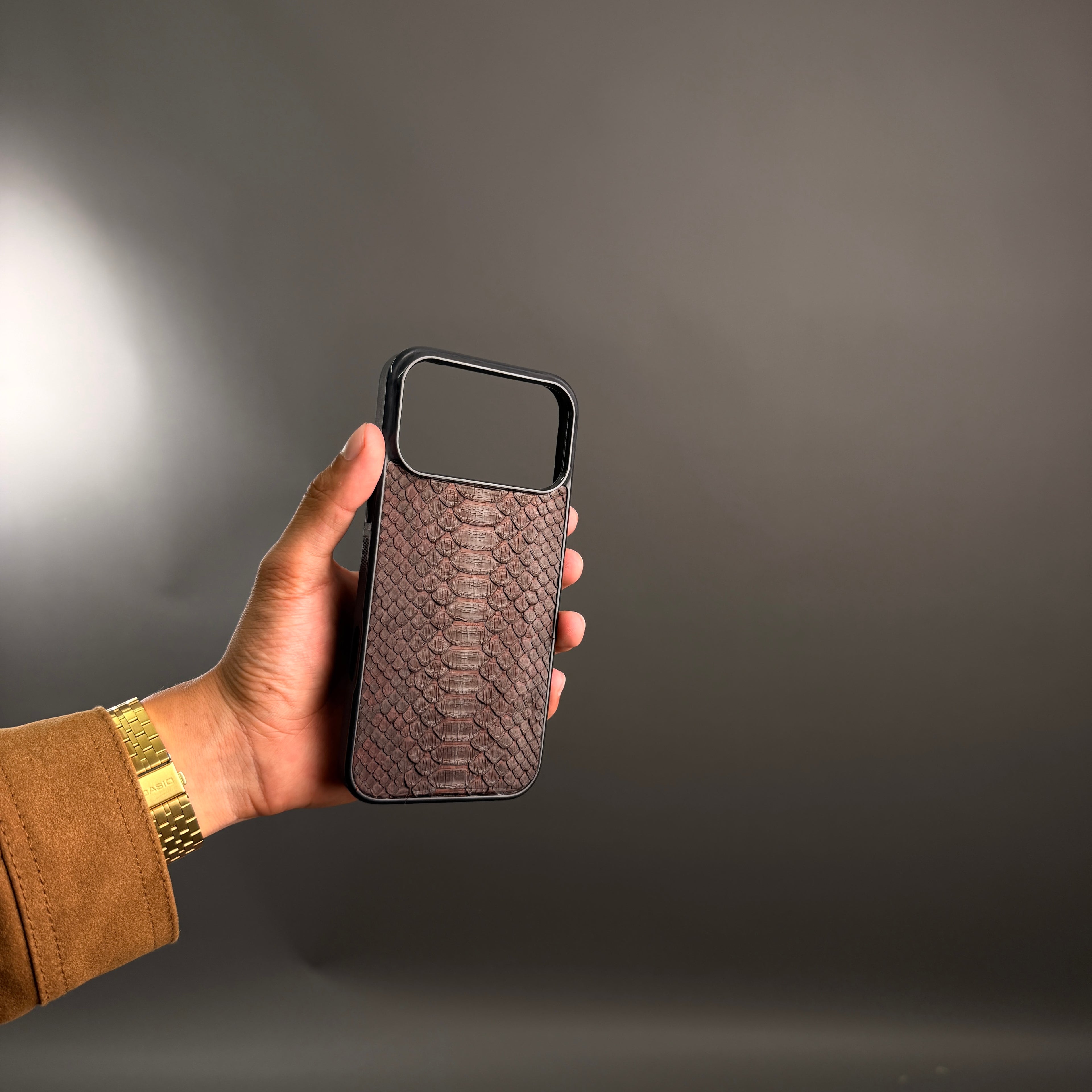 FUNDA PARA IPHONE EN PIEL DE PITON ORIGINAL